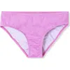 Lands' End Kids'  Girls Slim Swim Bikini Bottoms In Rose