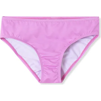Lands' End Girls Slim Swim Bikini Bottoms In Rose