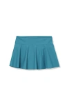 Lands' End Kids'  Girls Slim Swim Mini Skirt Swim Bottoms In Tile Blue