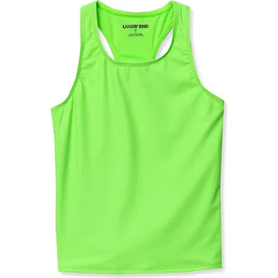 Lands' End Kids'  Girls Slim Tankini Swimsuit Top In Green