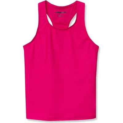 Lands' End Kids'  Girls Slim Tankini Swimsuit Top In Pink