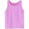 Lands' End Kids'  Girls Slim Tankini Swimsuit Top In Rose