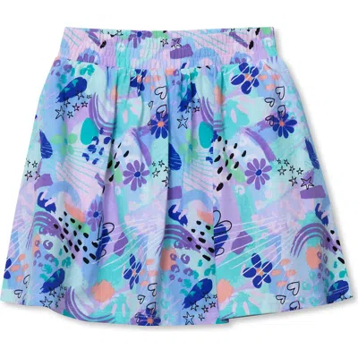 Lands' End Kids'  Girls Smocked Skorts In Blue