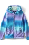 Lands' End Kids'  Girls Softest Fleece Jacket In Aqua Ombre