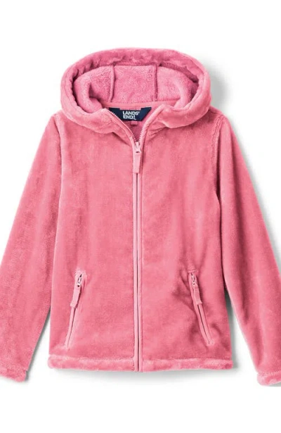Lands' End Girls Softest Fleece Jacket In Pink