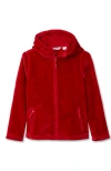 Lands' End Kids'  Girls Softest Fleece Jacket In Red