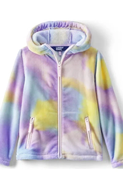 Lands' End Girls Softest Fleece Jacket In Soft Pink Ombre