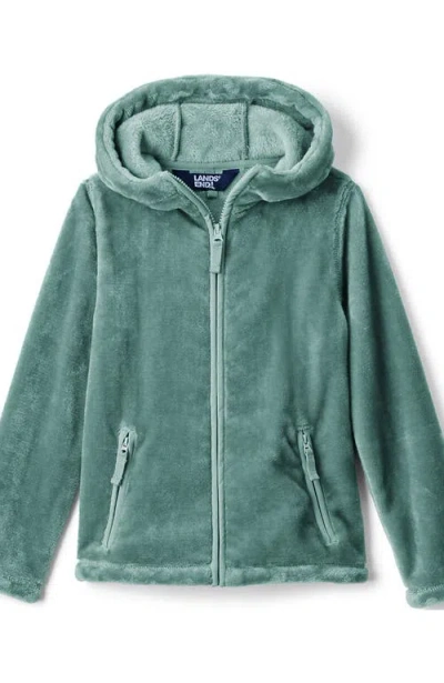 Lands' End Kids'  Girls Softest Fleece Jacket In Teal