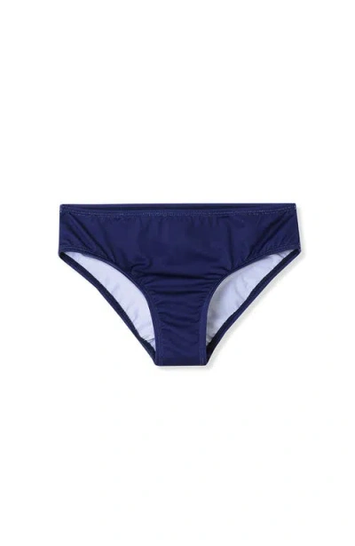 Lands' End Kids'  Girls Swim Bikini Bottoms In Deep Sea Navy