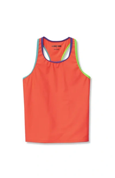 Lands' End Kids'  Girls Tankini Swimsuit Top In Red