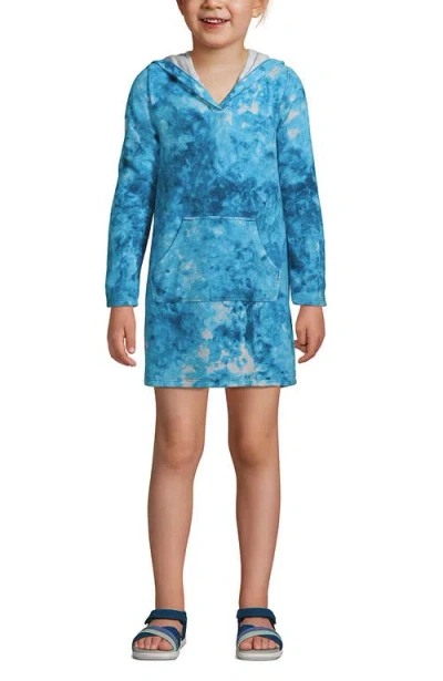 Lands' End Kids'  Girls Terry Pullover Cover-up In Blue