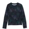 Lands' End Kids'  Girls Thermal Base Layer Long Underwear Thermaskin Crew Neck Shirt In Green