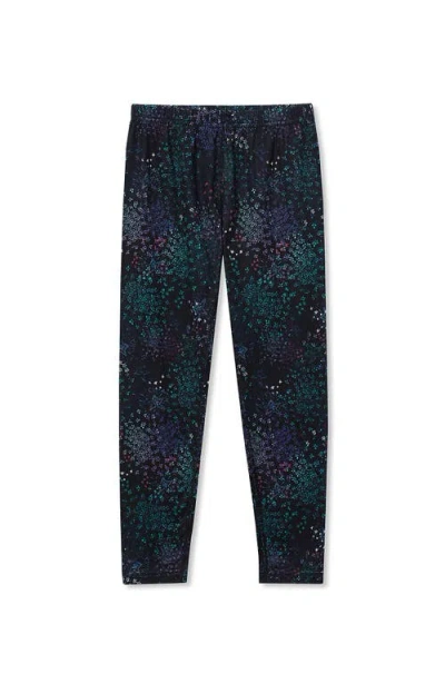 Lands' End Kids'  Girls Thermal Base Layer Long Underwear Thermaskin Pants In Black