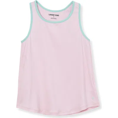 Lands' End Kids'  Girls Tie Back Active Tank In Fairy Tale Pink