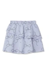 Lands' End Kids'  Girls Tiered Fleece Skort In Blue