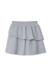Lands' End Girls Tiered Fleece Skort In Gray
