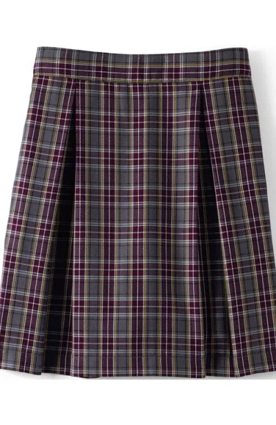 LANDS' END LANDS' END GIRLS TOP OF KNEE PLAID SKORT