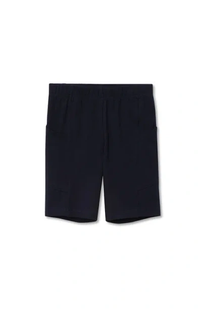 Lands' End Kids'  Girls Tough Cotton Bike Shorts In Blue