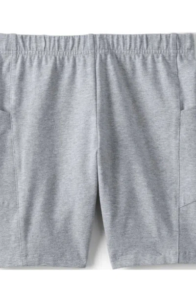 Lands' End Kids'  Girls Tough Cotton Bike Shorts In Gray