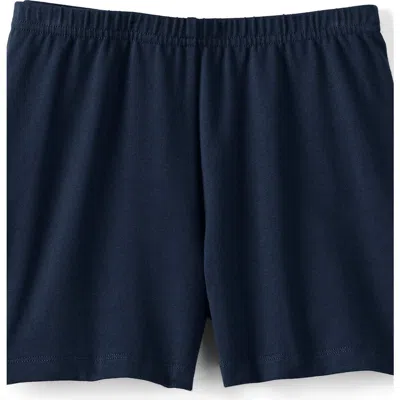 Lands' End Kids'  Girls Tough Cotton Cartwheel Shorts In Blue