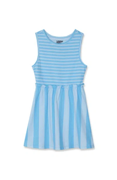 Lands' End Kids'  Girls Tunic Tank Top In Blue