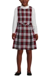 Lands' End Kids'  Girls Uniform Plaid Jumper In Multi