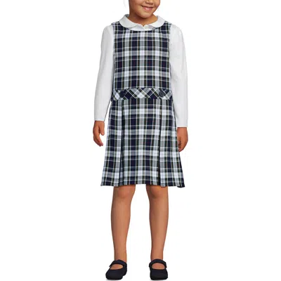 Lands' End Kids'  Girls Uniform Plaid Jumper In Multi