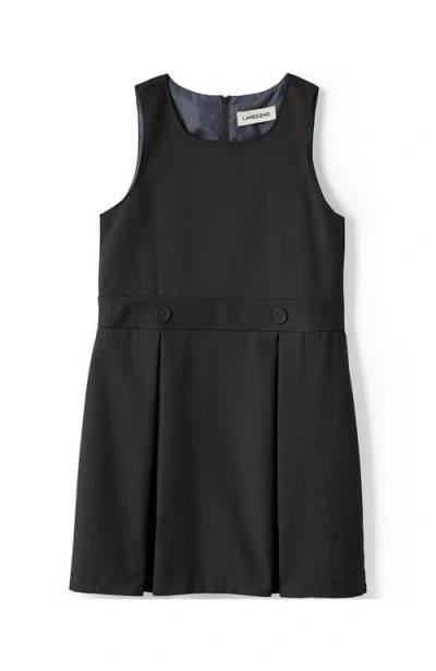 Lands' End Kids'  Girls Uniform Solid Jumper In Black