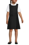 Lands' End Kids'  Girls Uniform Solid Jumper In Black