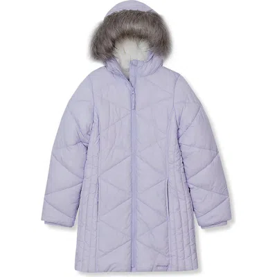 Lands' End Kids'  Girls Water Resistant Parka In Purple Heather