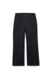Lands' End Girls Woven Pull On Utility Cargo Pants In Black