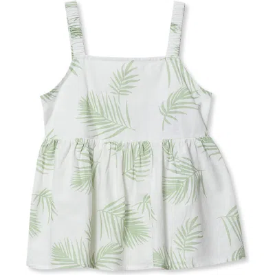 Lands' End Kids'  Girls Woven Tank Top In White
