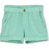 Lands' End Girls Woven Twill Shorts In Aqua Ice