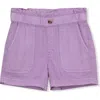 Lands' End Kids'  Girls Woven Twill Shorts In Pastel Lilac