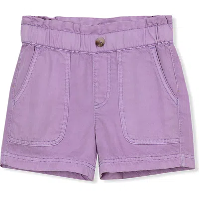 Lands' End Kids'  Girls Woven Twill Shorts In Pastel Lilac