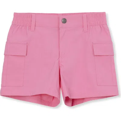 Lands' End Kids'  Girls Woven Utility Shorts In Azalea