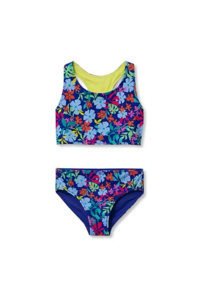 Lands' End Kids'  Girls Wrap Front Bikini Swimsuit Set In Multi