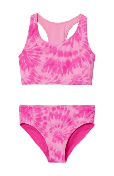 Lands' End Kids'  Girls Wrap Front Bikini Swimsuit Set In Multi