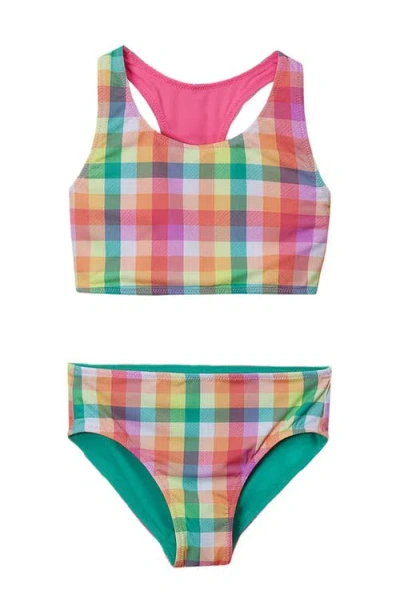 Lands' End Kids'  Girls Wrap Front Bikini Swimsuit Set In Multi