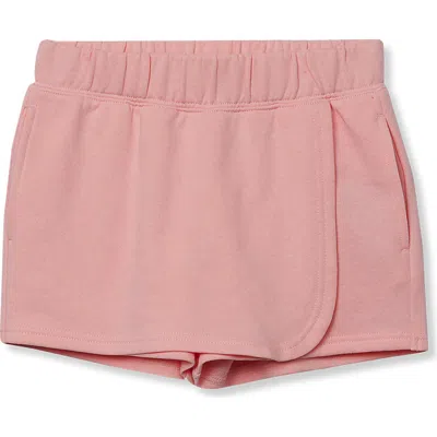 Lands' End Kids'  Girls Wrap Front Knit Skort In Pink
