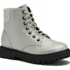Lands' End Girls Zip Up Lugged Boots In Silver