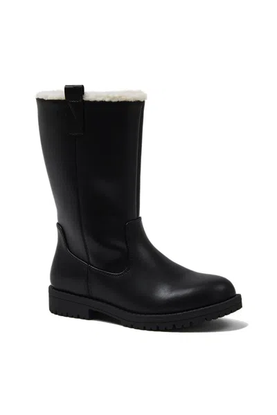 Lands' End Girls Zip Up Tall Boots In Black