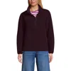 Lands' End Half Zip Cozy High Pile Fleece Pullover In Brown