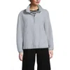 Lands' End Half Zip Cozy High Pile Fleece Pullover In Gray