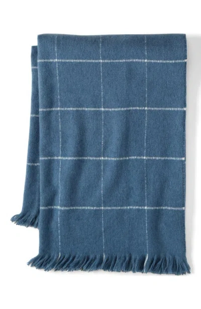Lands' End Heavyweight Cashtouch Throw Blanket In Blue