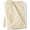 Lands' End High Pile Fleece Throw Blanket In Yellow