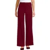 Lands' End High Rise 5 Pocket Wide Leg Chino Pants In Burgundy