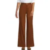 Lands' End High Rise 5 Pocket Wide Leg Chino Pants In Dark Caramel