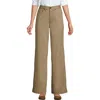 Lands' End High Rise 5 Pocket Wide Leg Chino Pants In Desert Tan