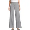 Lands' End High Rise 5 Pocket Wide Leg Chino Pants In Gray